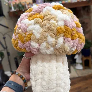 Hand Knit Nila Mushroom - Soft and Cozy Handmade Knitwear for Home Decor and Personal Use
