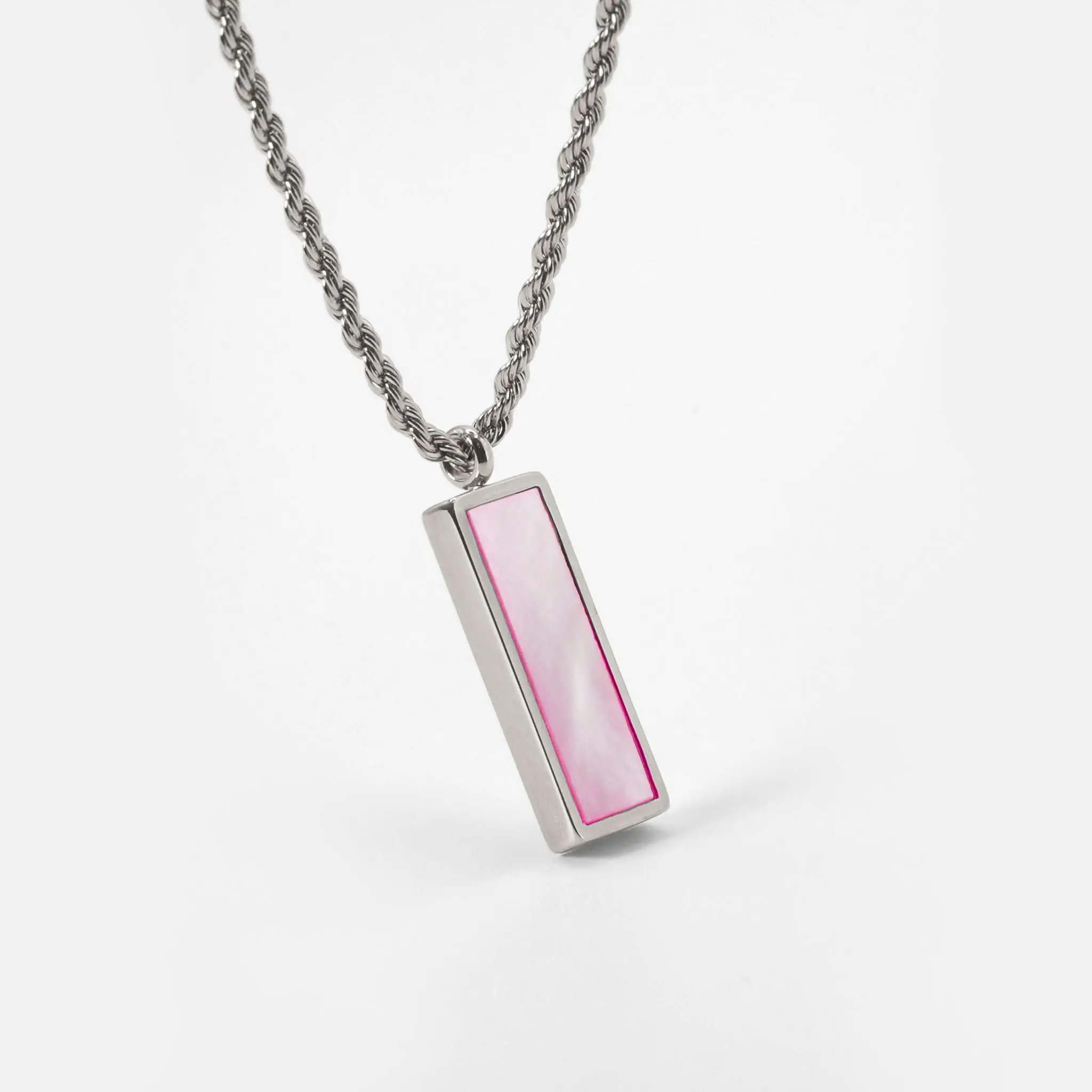 Keepsake Smart Necklace - Tap to View Memories - Silver Tarnish Resistant Waterproof Unisex Jewelry for iPhone