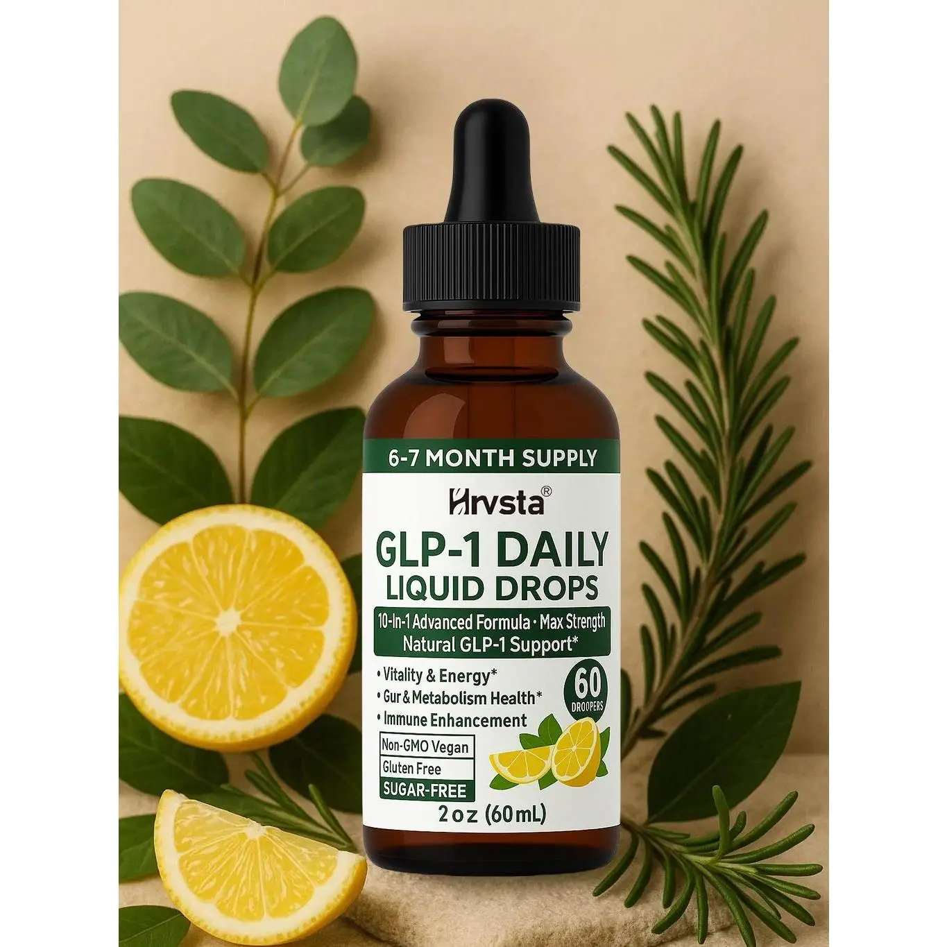 GLP-1 Supplement Liquid Drops, GLP 1 ActivatedFiber, with 800 mg Berberine, Ceylon Cinnamon.Green Tea, Bromelain, Natural GLP-1 Support Gutand Digesti