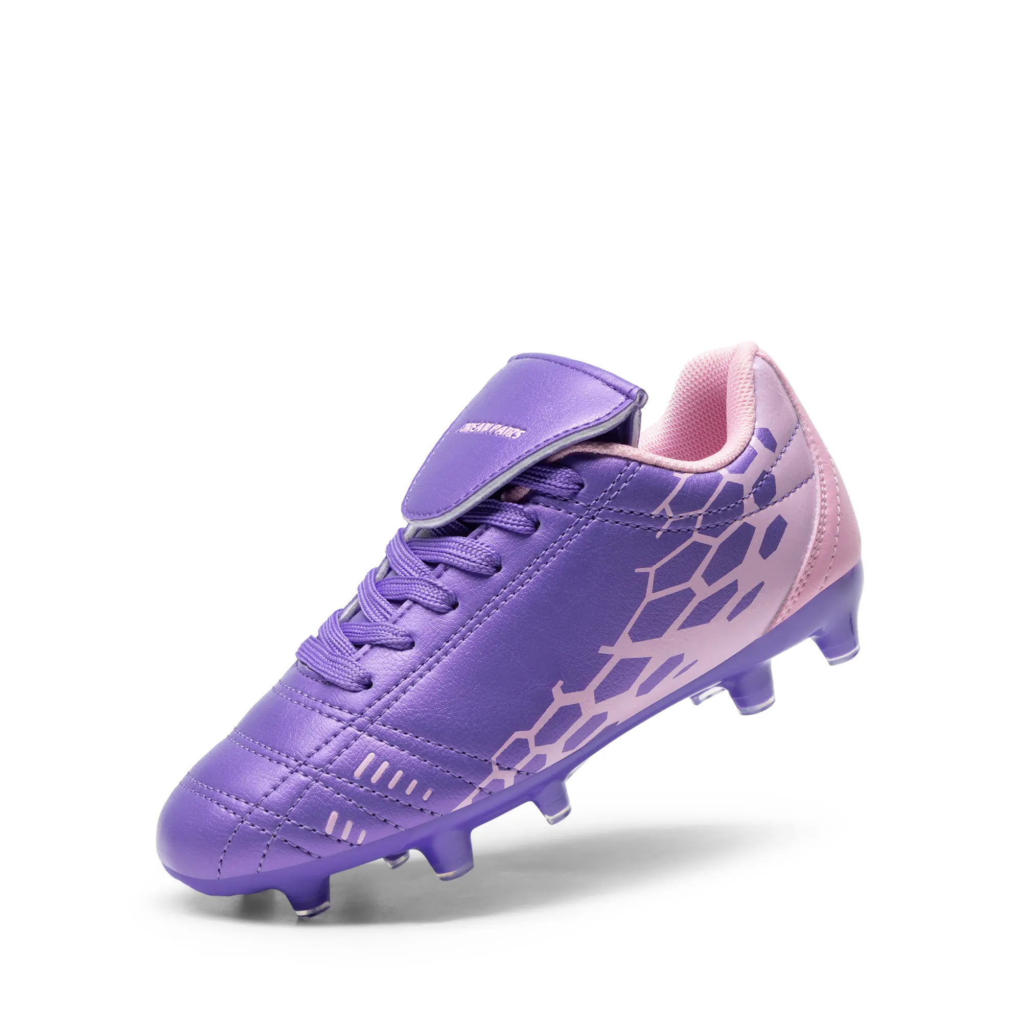 Dream Pairs Kids' Soccer Cleats with Textured Synthetic Upper, Lightweight Lace-up Training Soccer Shoes for Boys and Girls, Youth Football Cleats