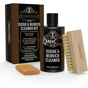 Suede and Nubuck Cleaner Kit (8 oz) Restores Color  Vibrancy to Shoes Clothes, and Furniture (Essential Kit)