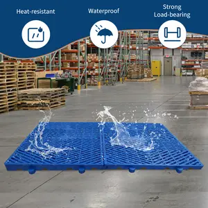 Plastic Moisture-Waterproof Floor Storage Pad, Breathable Grid Ventilation, 11.8" x 23.6" x 1.18", for Garages, Kitchen, Basement, Attic, Material Handling