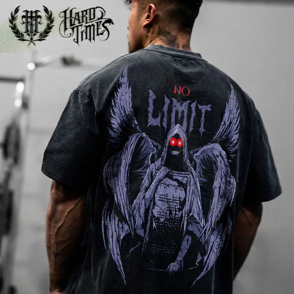 HardTimesClothing - Divindade Arquiteto Solo Leveling Retro Vintage Cotton Oversized Streetwear Tee, Y2K Gothic Grage Washed Anime Graphic T-Shirt 10phic Shirt, Acid Wash Heavyweight Cotton Unisex Gift