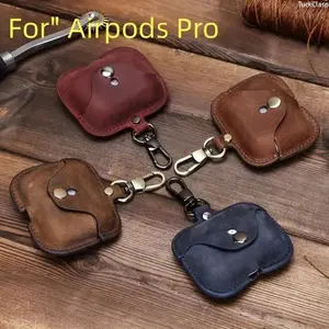 Solid Color Leather AirPods Case for Pro & 3, Premium Protective Cover with Precision Fit, Durable Stylish Earbud Accessory for Everyday & Travel Use