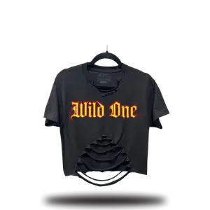 WILD ONE ROAD RASH BELLY CROP TOP