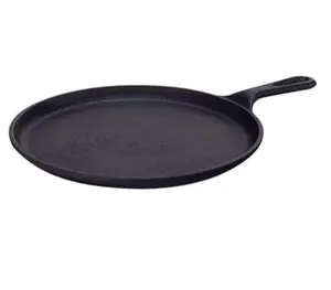 Lodge L9OG3 Cast Iron Round Griddle, Pre-Seasoned, 10.5-inch - Made in USA, Compatible with Stovetop, Oven, Grill & Campfire Cookware Pans