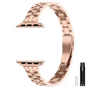 Stainless Steel Watch Band Compatible with Apple Watch (Band Only), Fashion Watch Band for Women, Smart Watch Accessories Compatible with Apple Watch Series 9/8/7/6/5/4/3/2/1/SE