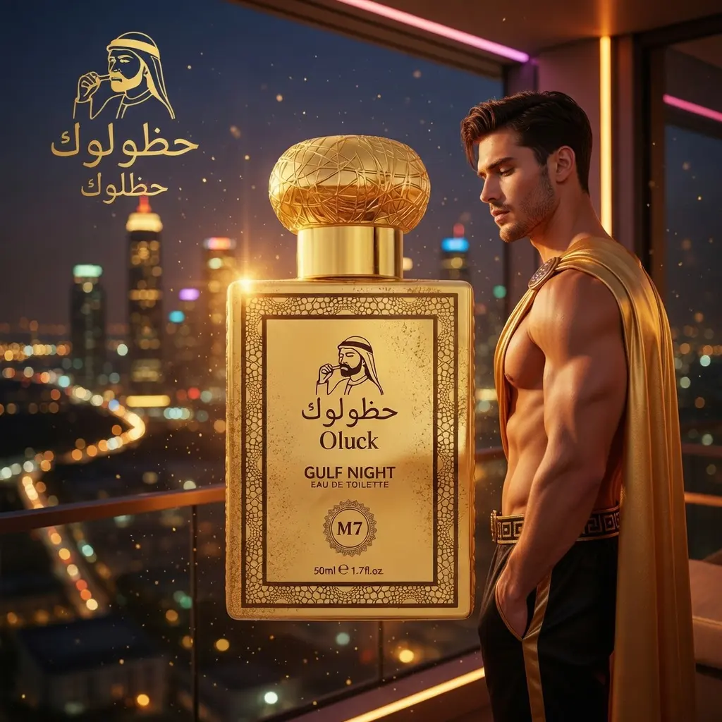 Oluck Perfume M7 (Gulf Night) Cologne for Women & Men, Lemon Pineapple Nutmeg Cedarwood Vanilla Notes, Middle Eastern Fragrance Captivating Scent Citrus Aromatic Scent