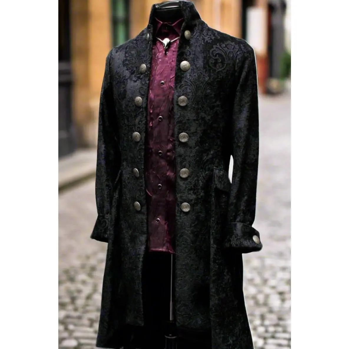 ORDER OF THE DRAGON COAT - BLACK VELVET BROCADE