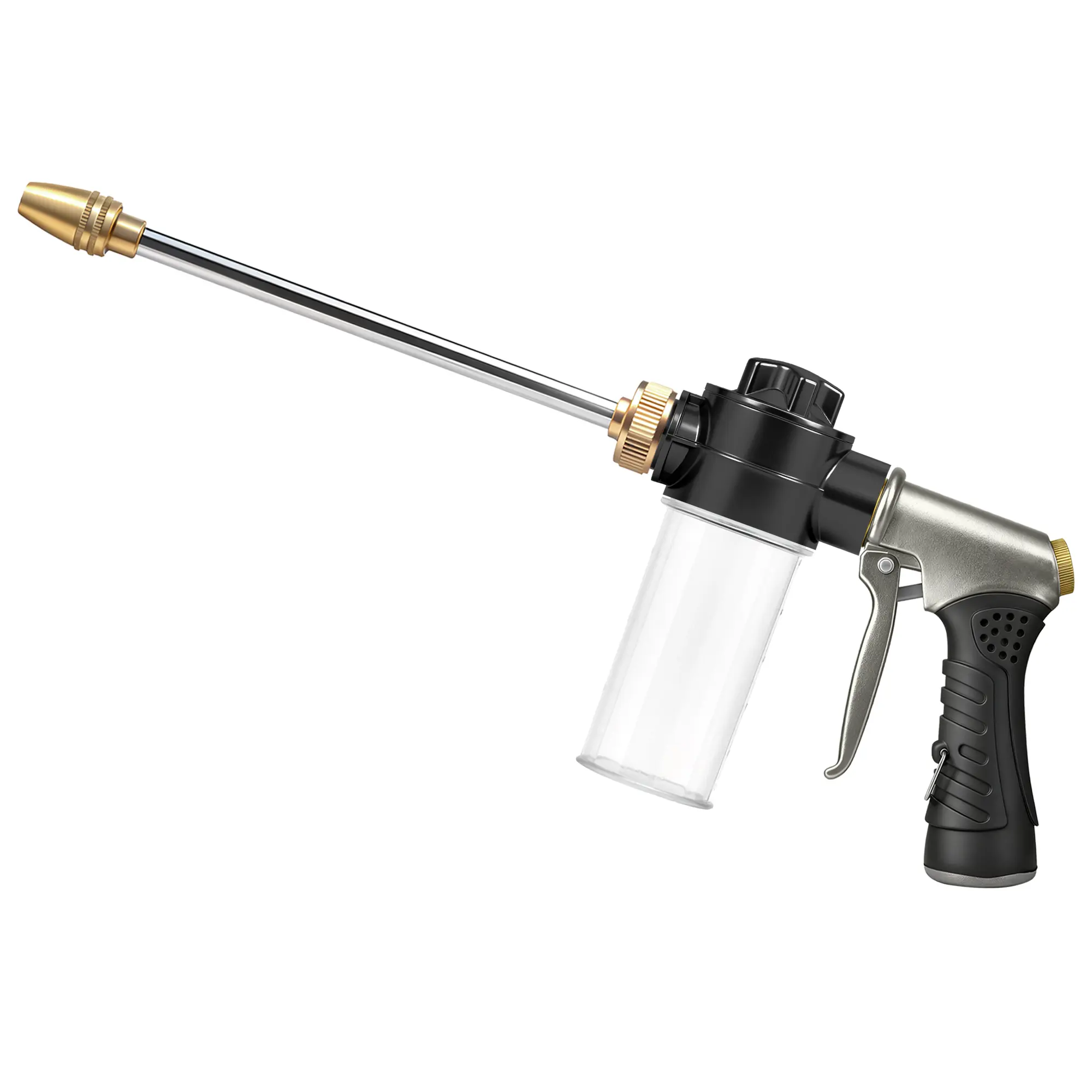 Professional-Grade Pressure Washer Nozzle – 4-Mode Adjustable Spray + Soap Injector Professional-Grade Pressure Washer Nozzle – 4-Mode Adjustable Spray + Soap Injector