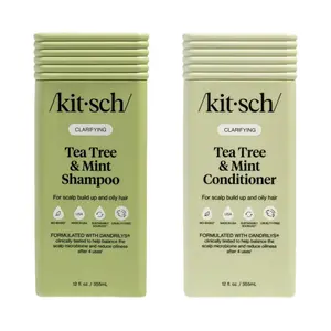 Kitsch Clarifying Tea Tree & Mint Shampoo & Conditioner Combo Peppermint Lightweight