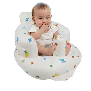 Inflatable Baby Chair with Built in Pump  Babies 3 Months & Up, Baby Floor Seats  Sitting Up, Blow Up Baby Seats  Infants - Dinosaur