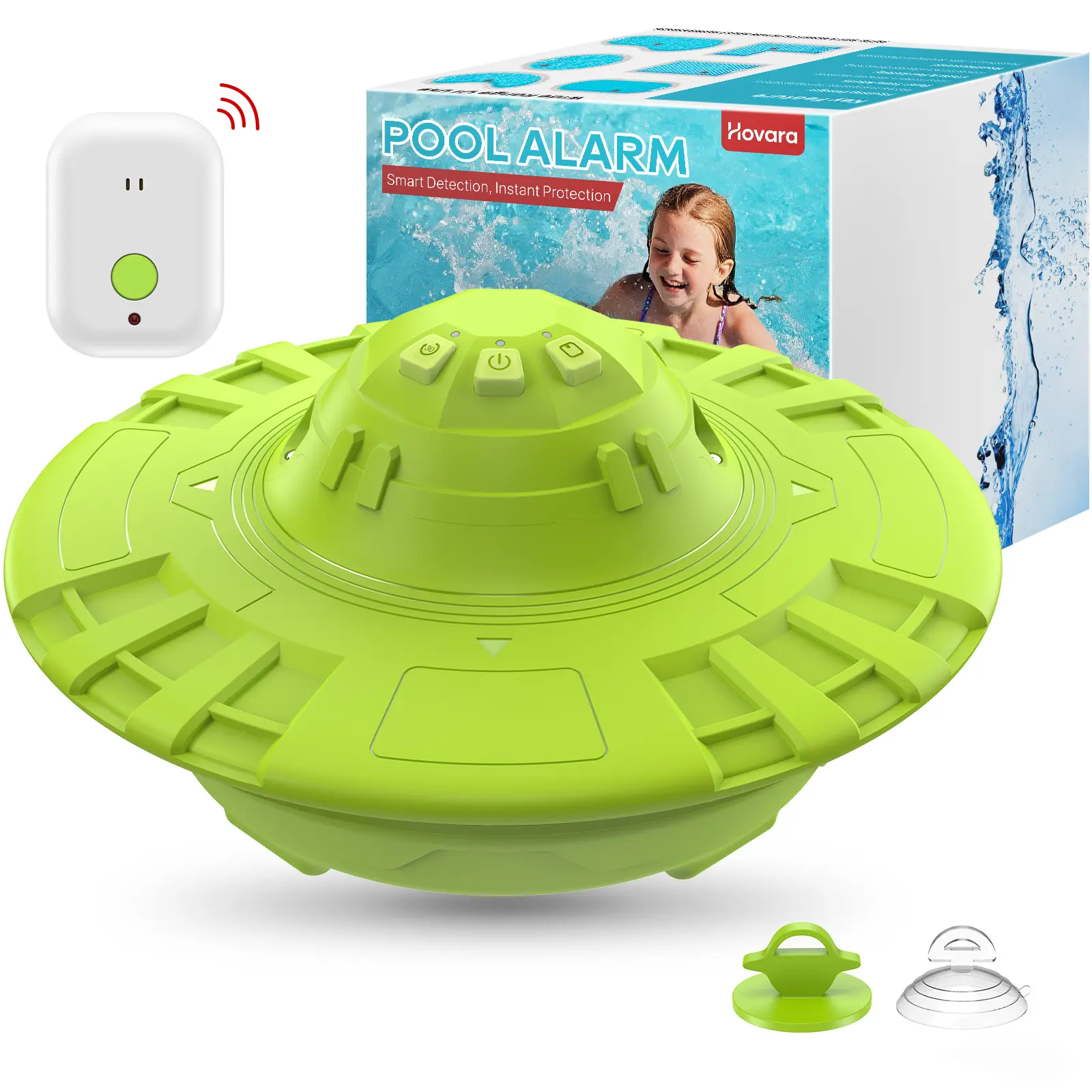 Hovara Pool Alarm, Floating Pool Safety Alarms for Inground & Above Ground Pools – Loud 110dB Alert, Adjustable Sensitivity, Protection for Kids & Pets