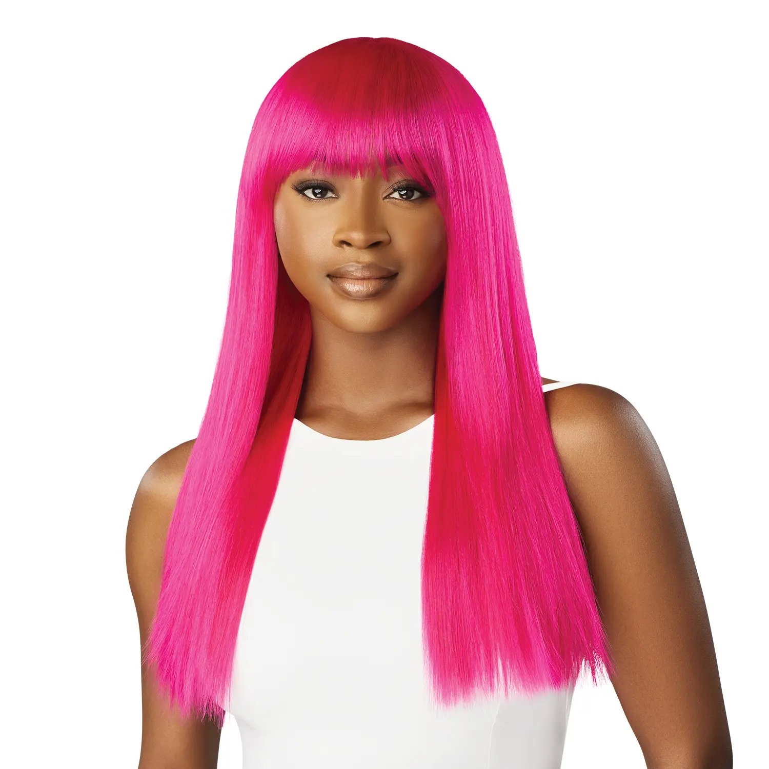 Outre Wigpop Colorplay Akari Full Synthetic Fiber Wig - Heat Resistant, Ready-to-Wear, Great Value for Self-Expression Synthetic Costume Wig, Straight Hair, Costume Wear, Multi-Tones, Synthetic Hair