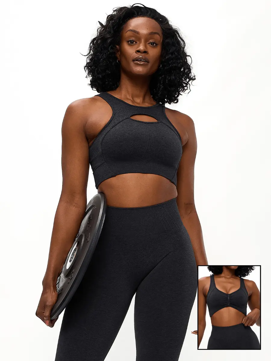 Form Reversible Seamless Sports Bra - Charcoal