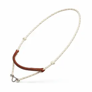 Horse Head Setter Leather Covered Rope Noseband USA Made