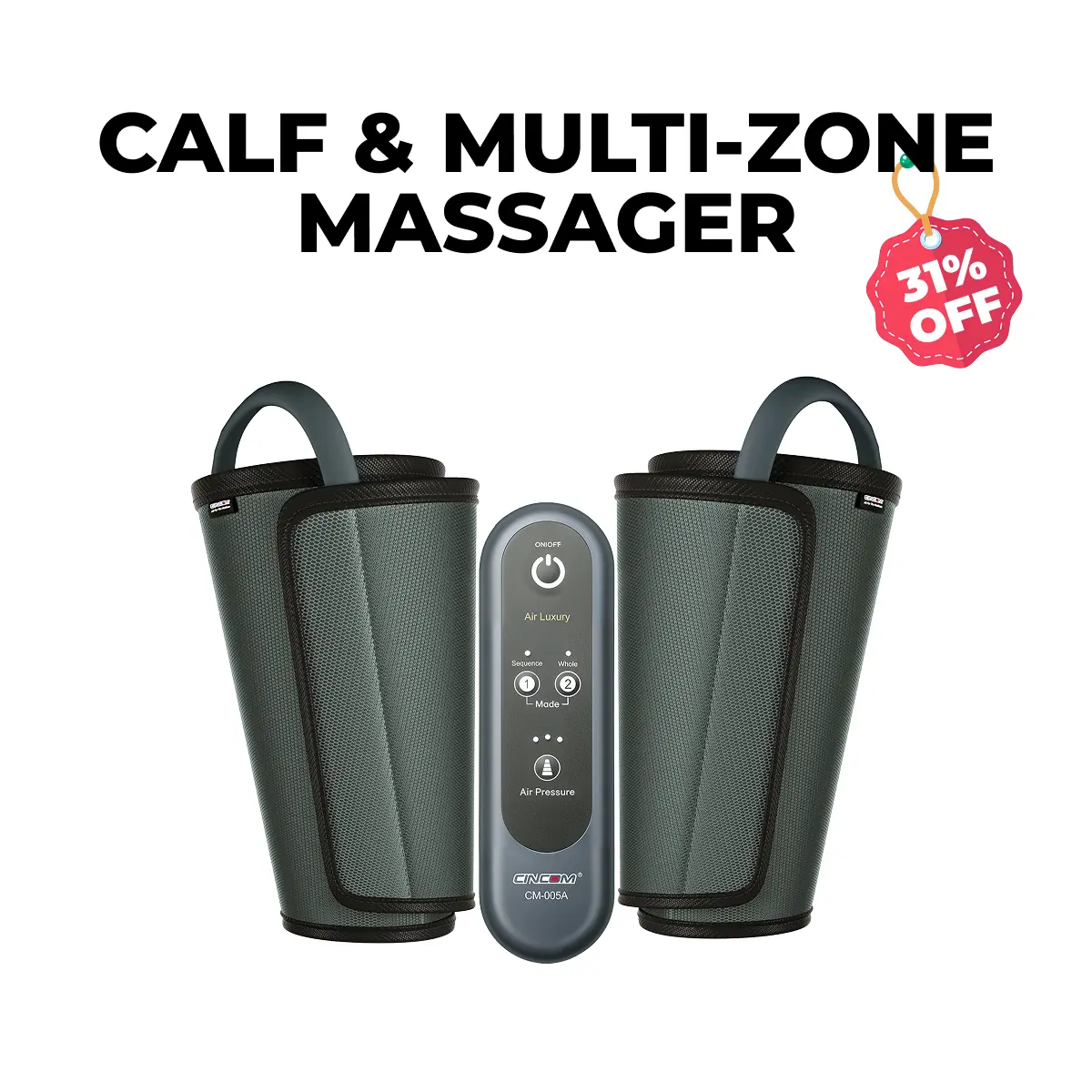 CINCOM Calf Massager - Multi-Target, Portable, Vibration Massage Device with Adjustable Fit, Customized Settings for Optimal Relaxation, Ideal Gift for Mother's Day, Birthdays, Multi-Target Massage Devices, Portable Massage Devices,summerwins