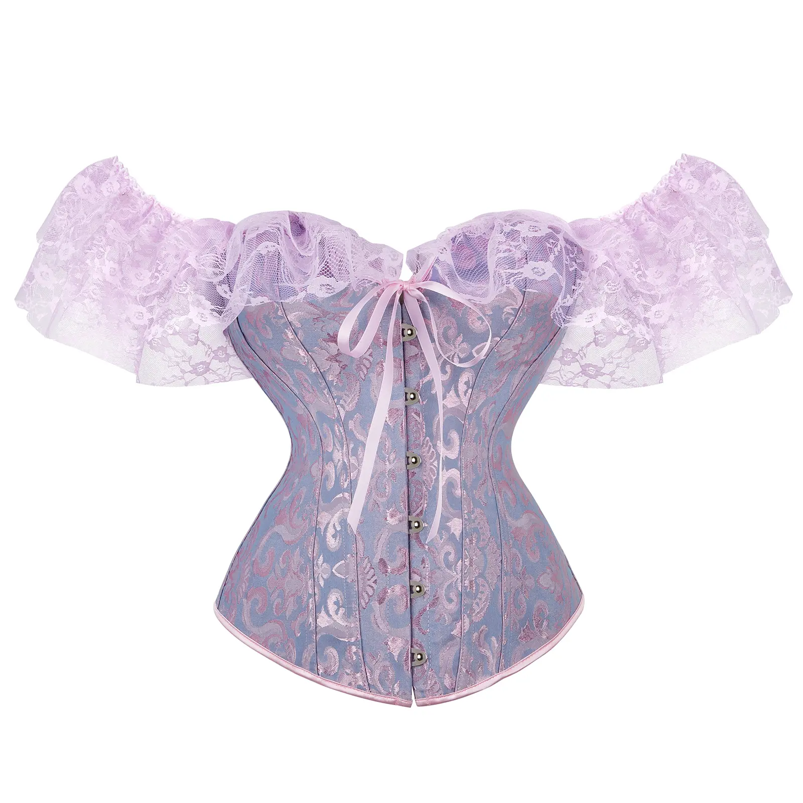 Women Lace Corset, Waist ShapingFishbone Bandage Drawstrings Sexy Floral Wedding Party Belt