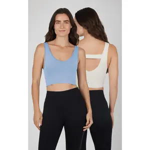 2 PK Stone Wash Bra Tank