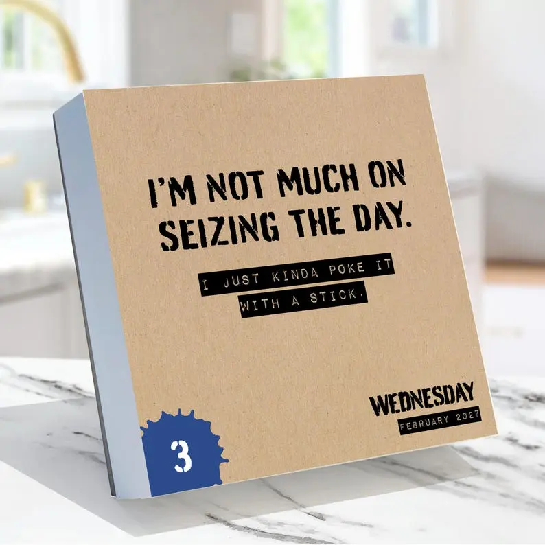 2027 Anti Affirmations/Daily Sarcasm Daily Desktop Calendar