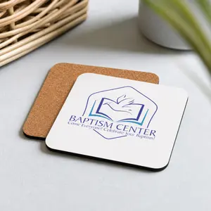 Baptism Center Christian Keepsake Cork-Back Coaster – “Celebrate Your Baptism"