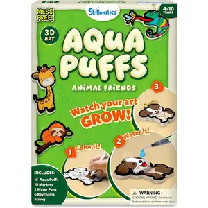 Easter Bundle Aqua Puffs - 3D Art Kit, Animals, Easter Basket Stuffers, Mess-Free Paint by Number Craft for Kids, DIY Color & Inflate Activity, Creative Gift for Girls & Boys Ages 4, 5, 6, 7, 8, 9, 10