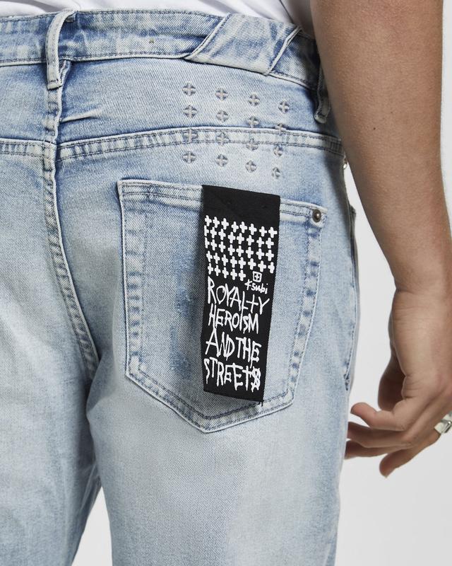 KSUBI CHITCH PUNK BLUE TRASHED Mens Apparel