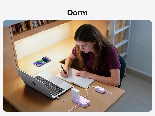 ORICO Power Strip with USB Ports, 5Ft Extension Cord for Desk, 8 in 1 Charging Station(4 *AC, 2 * USB-C, 2 * USB-A), Desk Accessories for Home, Office, Dorm Room - CPR20