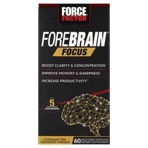 Force Factor Forebrain® Focus, 60 Vegetable Capsules