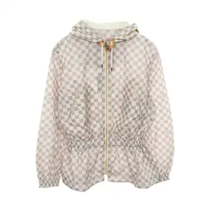 Pre-owned Louis Vuitton Nylon Small Leather Goods Damier Azur Hooded Jacket
