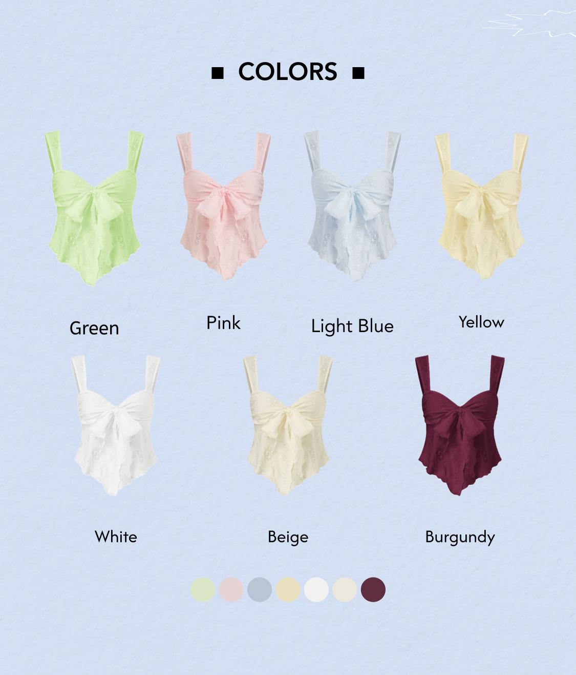 Cider Women's Lace Sweetheart Bowknot Tank Top, Comfort Floral Cut-Out Cami for Summer School to Party & Vacation Outfits, Cute Sleeveless Blouses