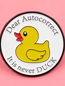 It Is Never Duck Cute Animal Enamel Pin Badge Clip, Unique Brooch for Men and Women, Daily Clothing Decoration, Personalized Party Accessory