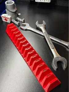 XL Wrench Holder Rails w/ ID Numbering - Magnetic Tool / Toolbox Organization - Garage Organization