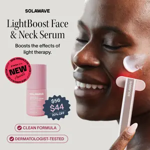 Solawave LightBoost Face & Neck Serum – Light Therapy Serum with Peptides & Growth Factors