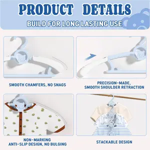 Childrens Clothes Hanger Baby Infant Clothing Rack Home Drying Stand, Convenient Kids Laundry Organizer, Safe & Practical Design