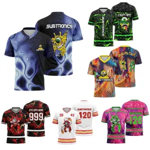 Subtronics Cyclops Army Jersey - Psychedelic EDM Rave Wear - Dubstep Music Merch, Trippy Graphics V-Neck Jersey for Festivals and Concerts