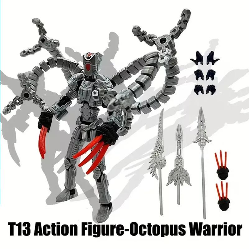 T13 Assembly Completed Action Figure 3D Printed Multi-Jointed Movable T13 Nova 13 Robot d13 Accessories Best Birthday Festival Gift Desktop Decorations for Game Lovers