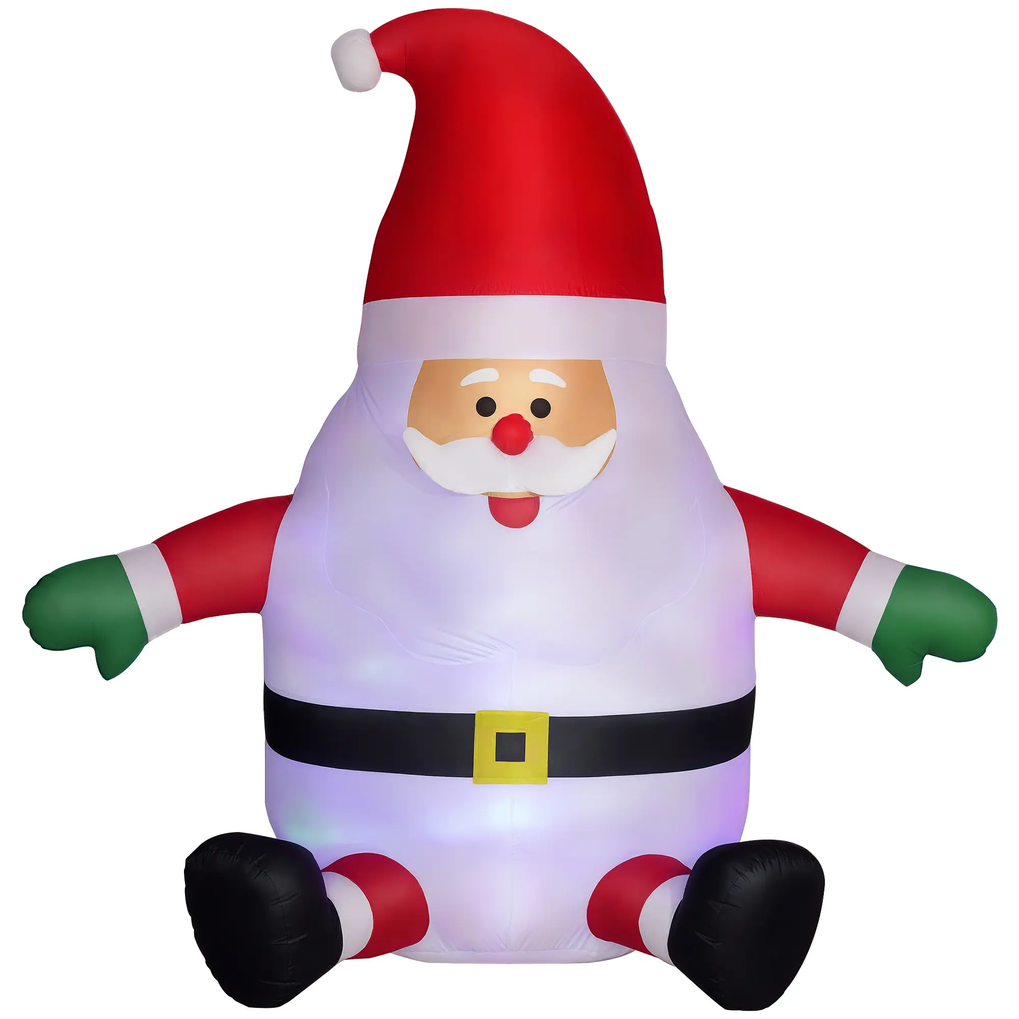 6' Blow-Up Outdoor Yard Display – Inflatable Christmas Santa Claus with Rotating Magic Ball Light for Garden Party. Weather-Resistant. Easy Setup. 72.4"W x 49.2"D x 72"H