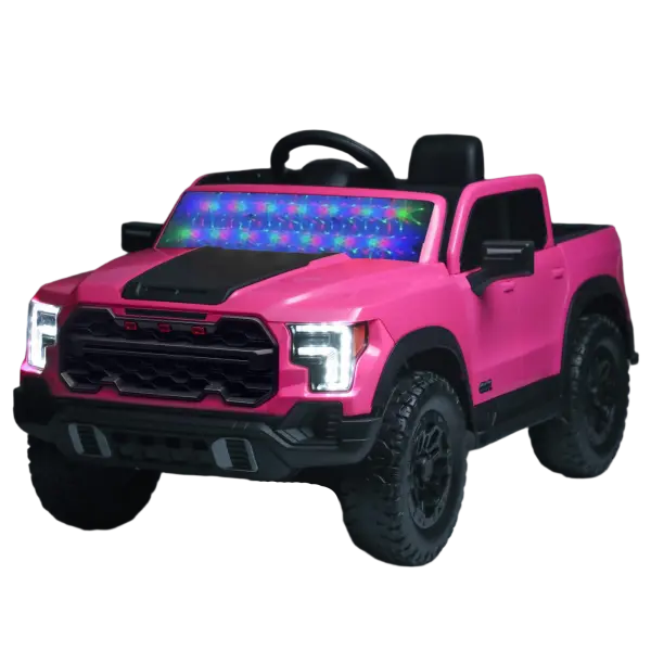 12V Kids Pickup Truck | Parent Remote | Swing Rocking Function | LED Windshield Lights & Storage Trunk | Ride On for Girls 3-6Y