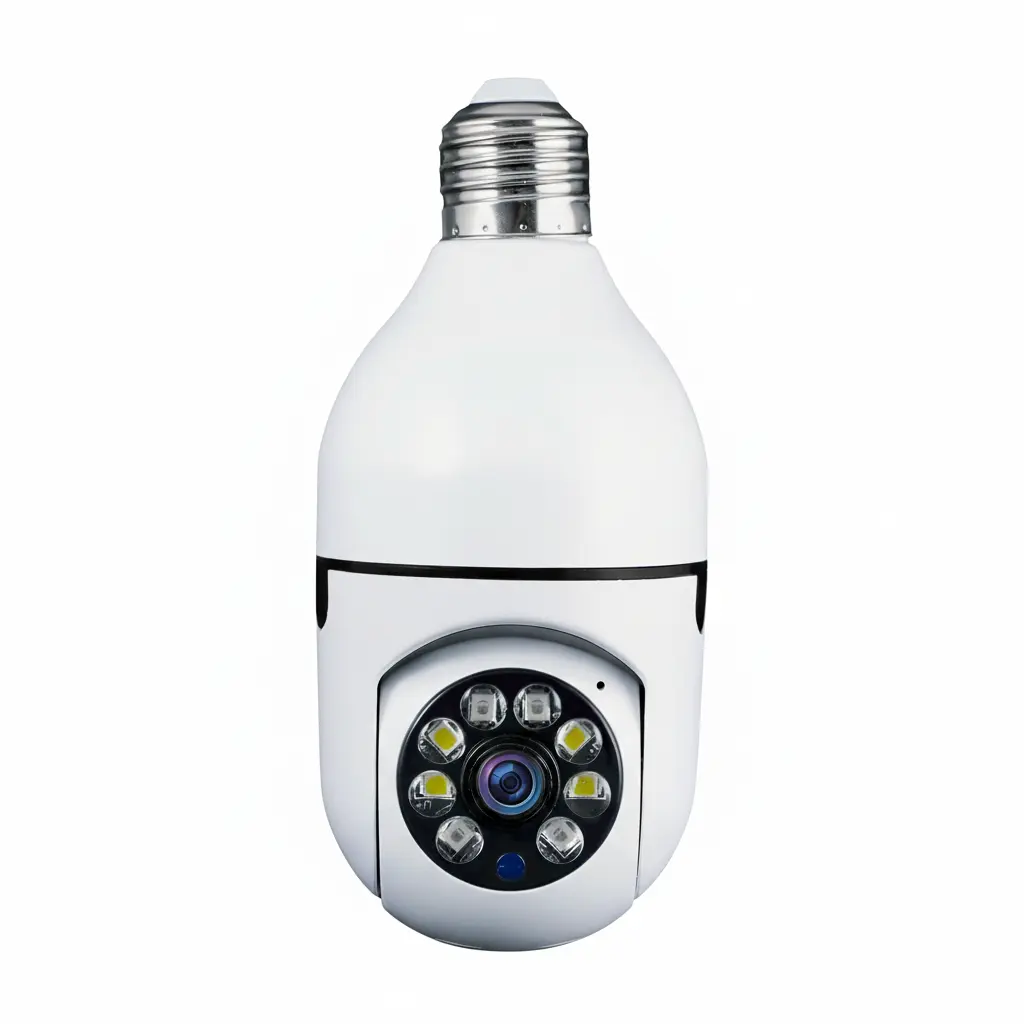 Sight Bulb Security Camera Device, HD Video WiFi Smart Camera with 2-Way Talk, 360-Degree Motion Detection, Night Vision, Easy Installation & Free App for Indoor/Outdoor Use, Wireless, Socket