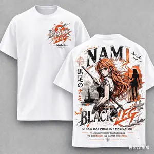 Nami Anime Print T-Shirt – Unisex crew neck T-shirt, made of 100% cotton, weighing 200 grams. Suitable for all seasons, perfect for everyday wear, sports and fitness, parties, street style looks, and more.