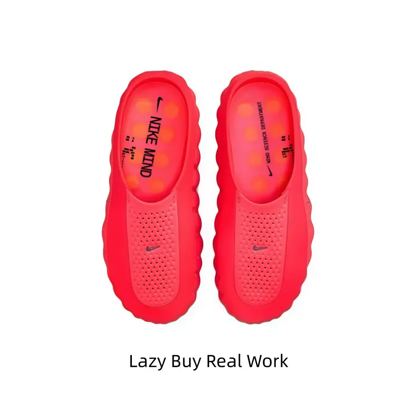 Must-have soft red slide slippers for every summer plan! Shock-absorbing thick sole eases walking pressure, quick water release holes, versatile for travel, gym showers and daily casual wear.