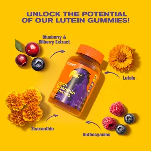 Lutein 20mg + Zeaxanthin 4mg Gummies | 5:1 Ratio Eye Vitamins – Supports Macular Health, Blue Light Defense & Dry Eye Relief