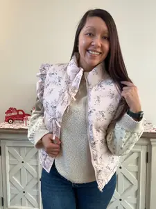 Sweetheart Floral Puffer Vest