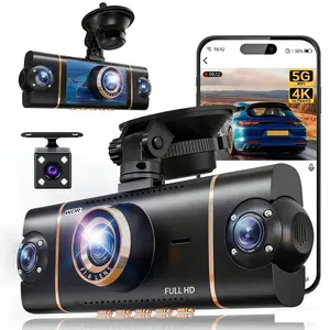 🚗 Total Protection! 4-Channel Dash Cam w/ 5GHz WiFi & Ultra Night Vision! 🛡️Non-rechargeable, must be used while plugged in.