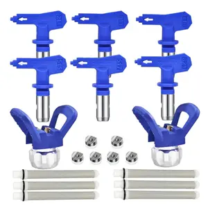 Air Paint Sprayer Kit, Air Paint Sprayer Nozzle Kit with 2 Nozzle Cover & 6 Filter, Paint Sprayer Accessories for Air Paint Sprayer & Air Paint Machine, Spray Nozzle Set
