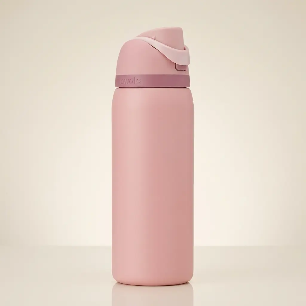 Owala 32oz Rose Quartz FreeSip Water Bottle, Insulated Stainless Steel Sports Bottle, Leakproof Reusable Travel Flask, Double Wall Vacuum Tumbler, Gym Hiking Hydration Bottle, Gift for Her