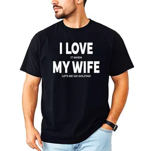 Enjoying Golf with My Wife Funny Sports T Shirt for Men Perfect Gift for Husband and Dad