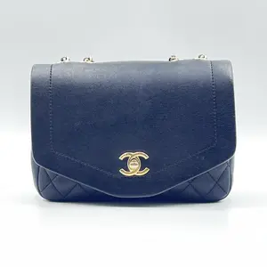 Pre-owned CHANEL Leather Crossbody Bags Black Envelope Flap Bag