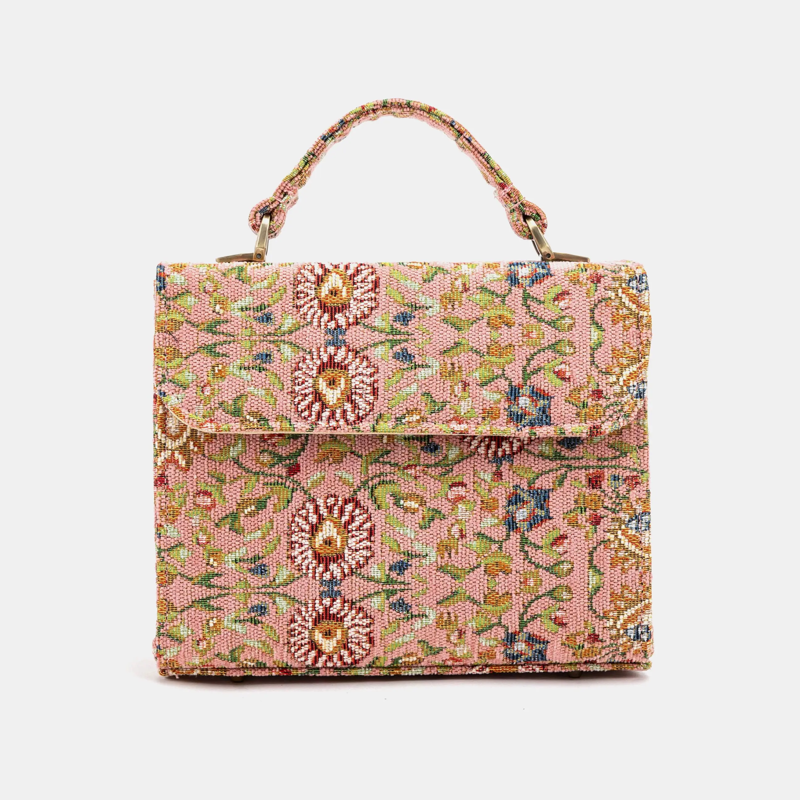 Oriental Pink Flap Satchel